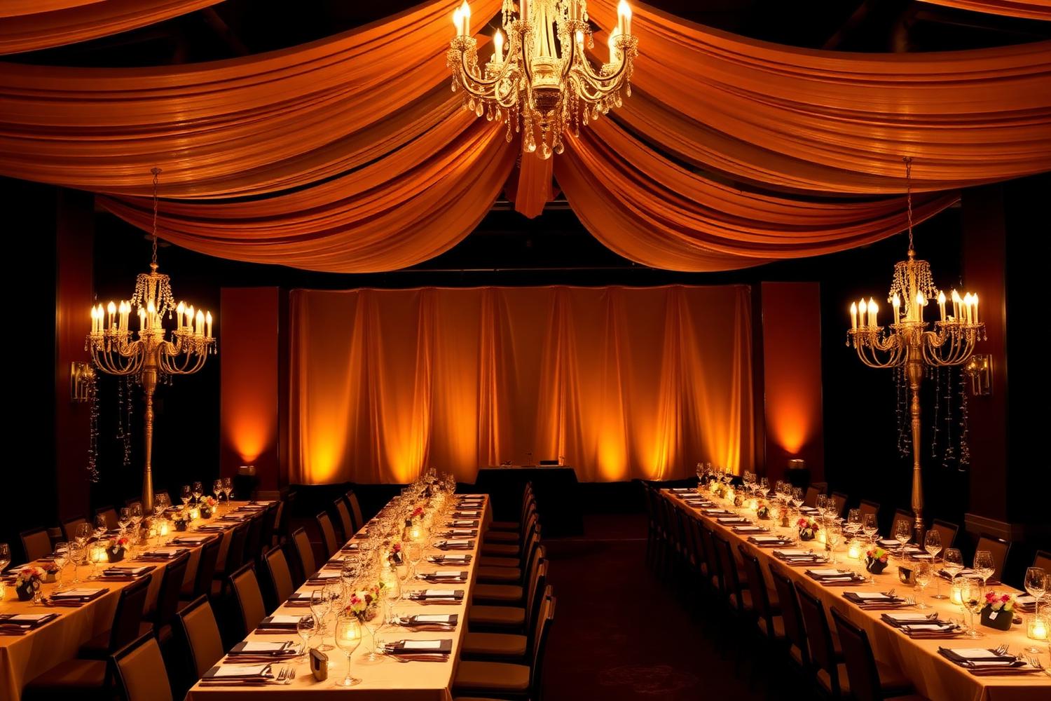 Ballroom draped ceiling